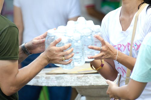 drinking water bottles