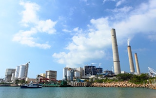 emissions power plant near sea