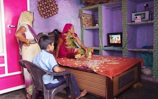 solar enables first tv in Indian rural community