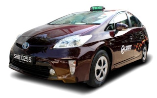 SMRT Prius Hybrid taxi