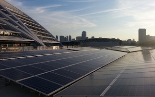 solar panels at the sports hub