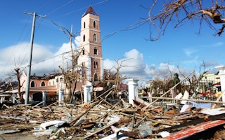 Tacloban city in the Philippines after the destruction wrought by Typhoon Haiyan in 2013