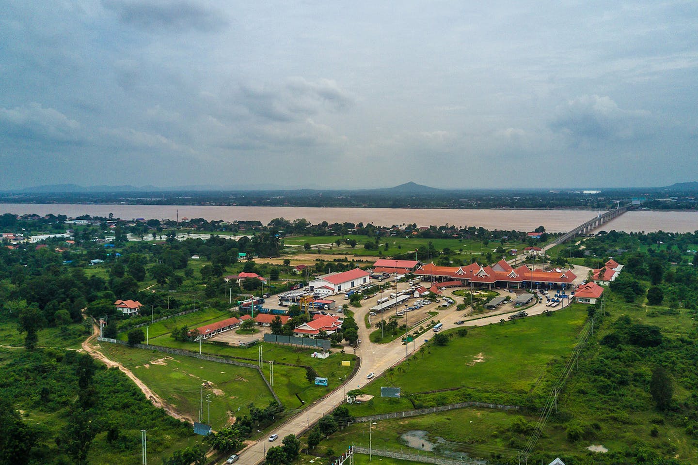 Mukdahan side of thai lao border