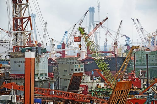 Shipbuilding port South Korea UN Photo