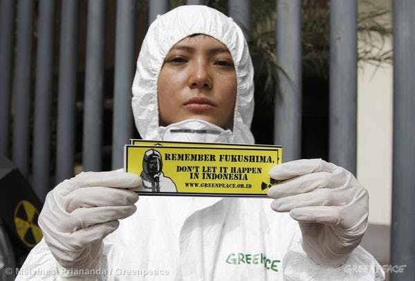 greenpeace nuclear protest Fukushima Anniversary