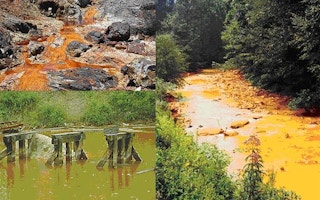 streams polluted by mining