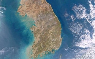 south korea satellite image