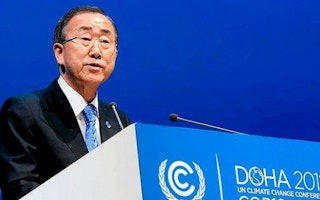 Ban Ki Moon at Doha COP 18