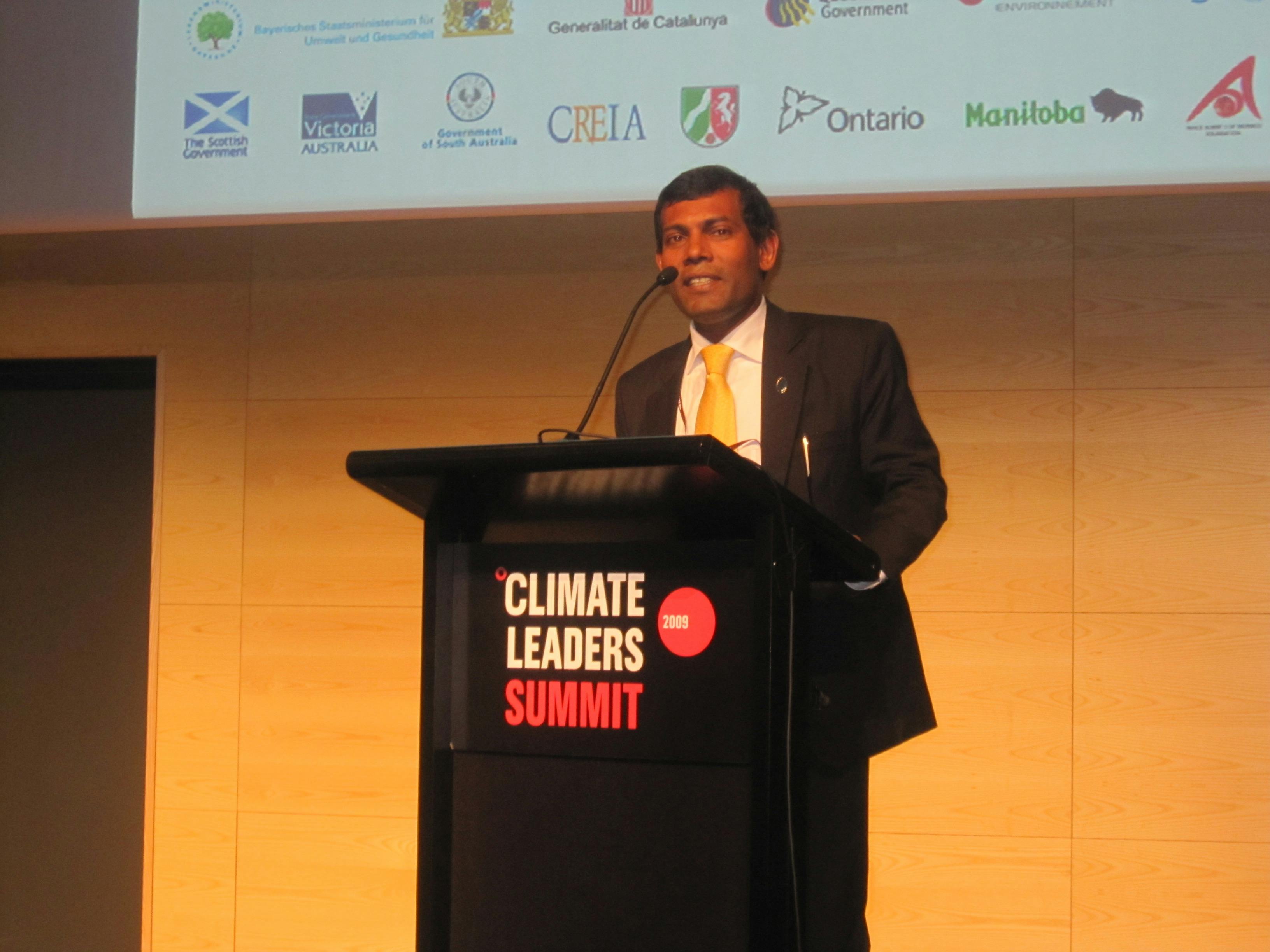 Maldives President Mohamed Nasheed