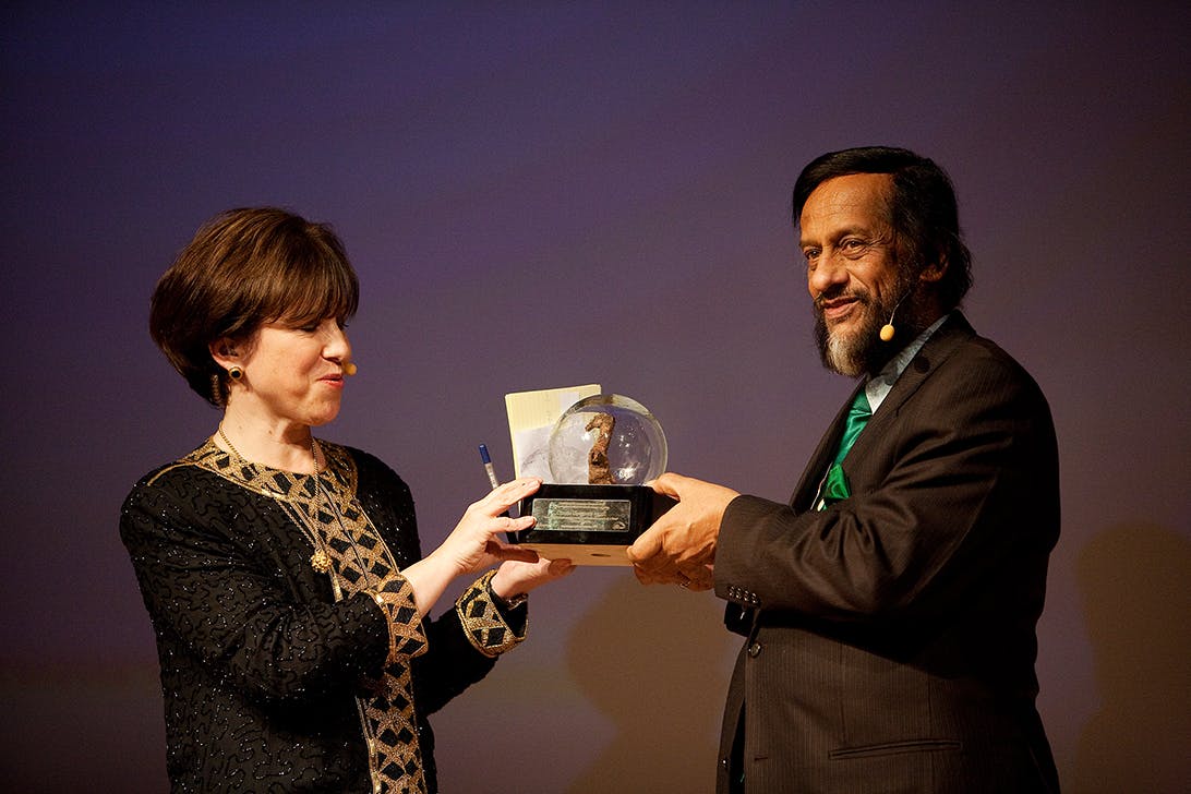 Lyse Doucet and Pachauri