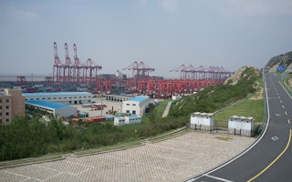 Yangshan Port in Hangzhou Bay, China