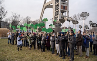In connection with the beginning of the COP24 UN climate summit, activists of the Democracy Action campaign demonstrated in Chorzów.